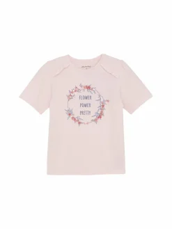 Minymo Jungen|Mädchen<Kinder Rundhalsshirt - MIT-shirt pink gemustert