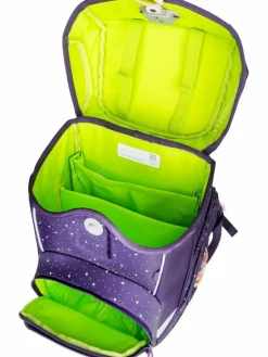 ergobag Jungen<Kinder Schulranzen - cubo Set GLOW mehrfarbig gemustert
