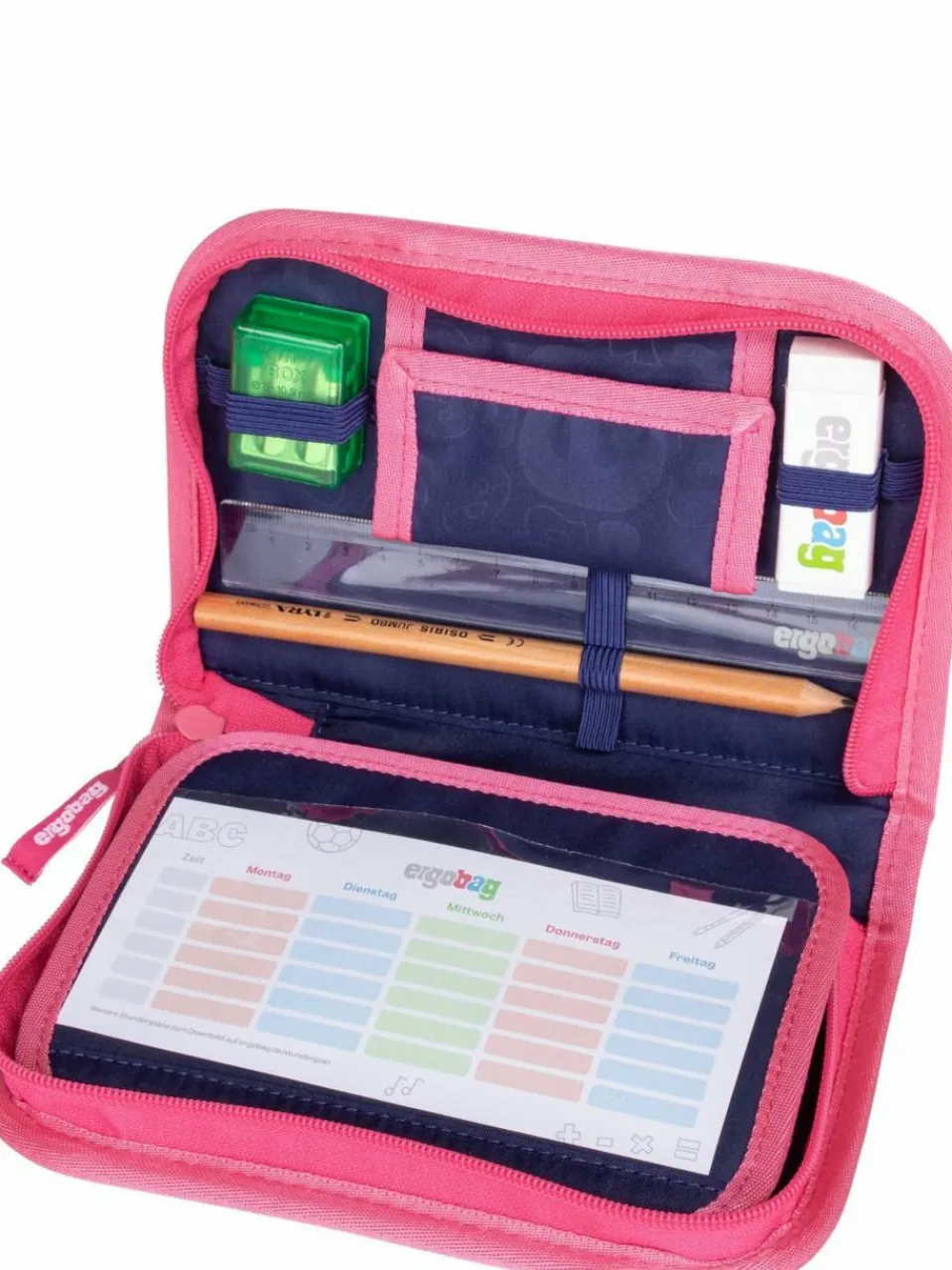 ergobag Jungen|Mädchen<Kinder Schulranzen - maxi Set pink uni