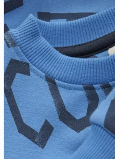 Minymo Jungen|Mädchen<Kinder Sweater - MISweatshirt blau bedruckt