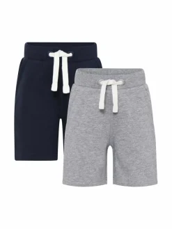 Minymo Jungen|Mädchen<Kinder Sweatshorts - MIBasic blau meliert