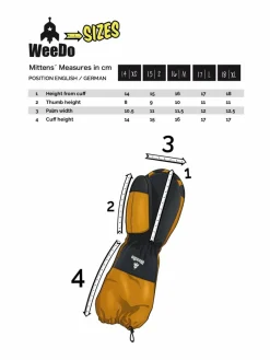 WeeDo Jungen<Kinder Unisex Handschuhe schwarz gestreift