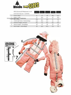 WeeDo Mädchen<Kinder Unisex Schneeanzug mehrfarbig bedruckt
