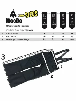 WeeDo Jungen>Kinder Unisex Schneehose