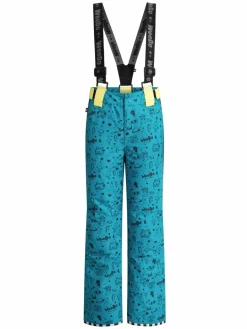 WeeDo Mädchen<Kinder Unisex Schneehose blau bedruckt