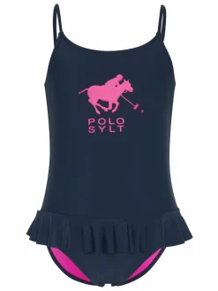 Polo Sylt Mädchen<Mädchen Badeanzug marine blau bedruckt