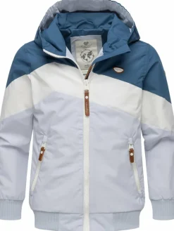 Ragwear Mädchen<Mädchen Übergangsjacke - Kristla Block indigo gestreift