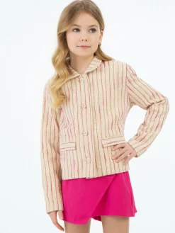 Faina Mädchen<Mädchen Blazerjacke pink gestreift