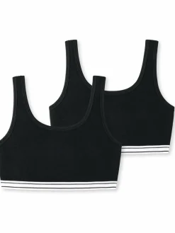 Schiesser Mädchen<Mädchen Bustier - 95/5 Organic Cotton schwarz uni