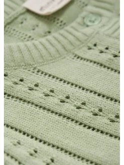 Minymo Mädchen<Mädchen Cardigan - MIKnit grün gemustert