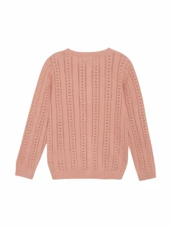 Minymo Mädchen<Mädchen Cardigan - MIKnit rosa gemustert