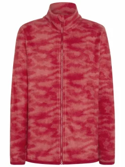 Chiemsee Mädchen<Mädchen Fleecejacke rosa rot gemustert