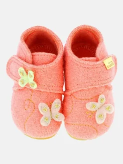 Living Kitzbühel Mädchen<Mädchen Hausschuh - Schurwolle rosa uni