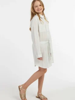 Dreimaster Mädchen<Mädchen Hemdblusenkleid weiß gestreift