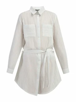 Dreimaster Mädchen<Mädchen Hemdblusenkleid weiß gestreift