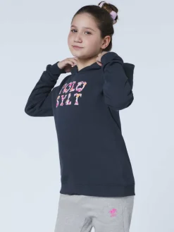 Polo Sylt Mädchen<Mädchen Hoodie marine blau bedruckt