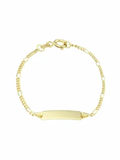 amor Mädchen<Mädchen Identarmband gold uni