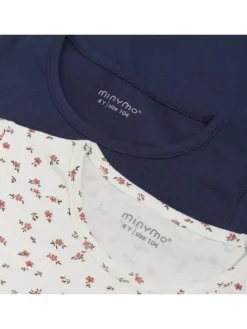 Minymo Mädchen<Mädchen Jerseykleid blau gemustert