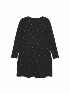 Minymo Mädchen<Mädchen Jerseykleid schwarz gemustert