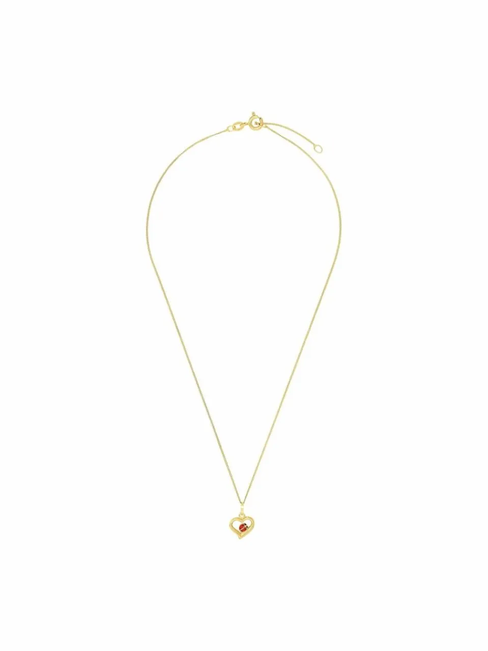 amor Mädchen<Mädchen Kette mit Anhänger rot uni