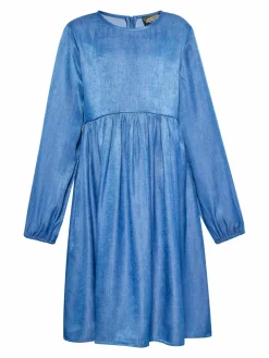 Dreimaster Mädchen<Mädchen (Kids) Kleid blau uni