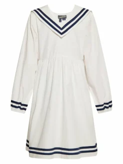 Dreimaster Mädchen<Mädchen (Kids) Kleid weiß uni