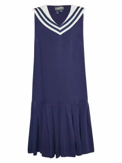 Dreimaster Mädchen<Mädchen (Kids) Kleid blau uni