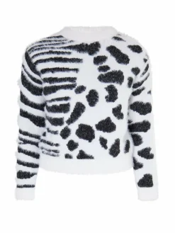 MyMo Mädchen<Mädchen (Kids) Strick Pullover weiß bedruckt