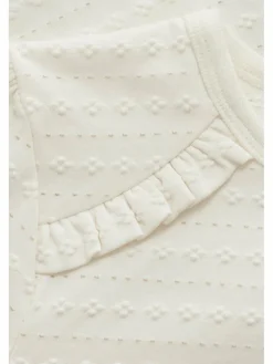 Minymo Mädchen<Mädchen Langarmshirt weiß gemustert