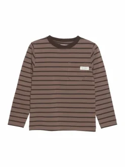 En Fant Jungen<Mädchen Langarmshirt braun gestreift