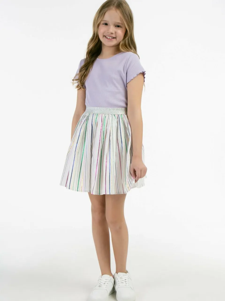 MyMo Mädchen<Mädchen Minirock mehrfarbig gestreift