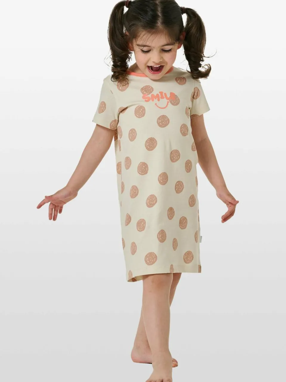 Schiesser Mädchen<Mädchen Nachthemd - Natural Love weiß bedruckt