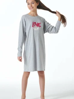 Schiesser Mädchen<Mädchen Nachthemd - Nightwear grau bedruckt
