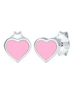 Elli Mädchen<Mädchen Ohrringe rosa uni