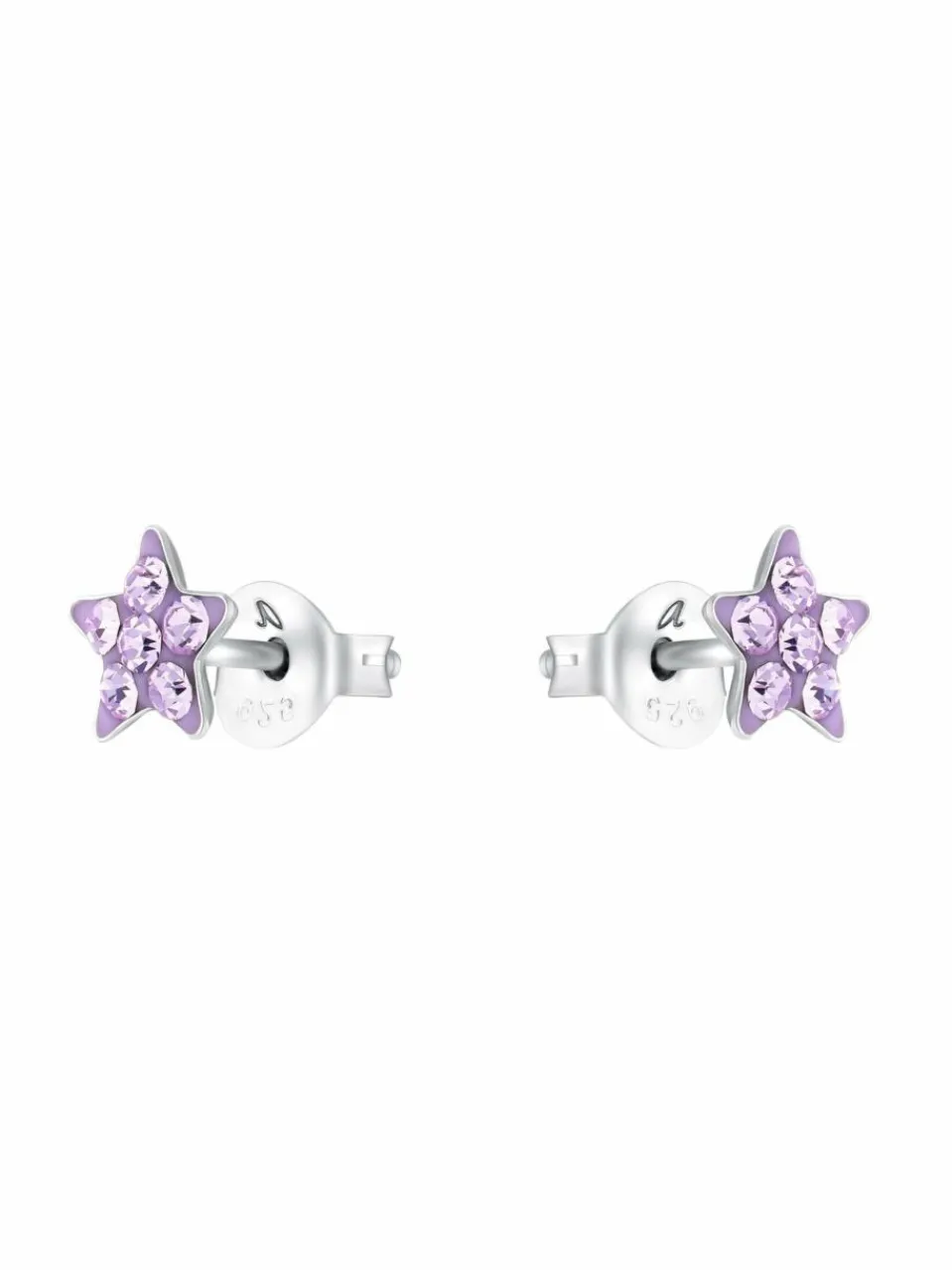 amor Mädchen<Mädchen Ohrstecker silber uni