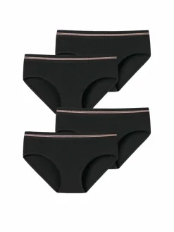 Schiesser Mädchen<Mädchen Panty - Long Life Rib schwarz uni