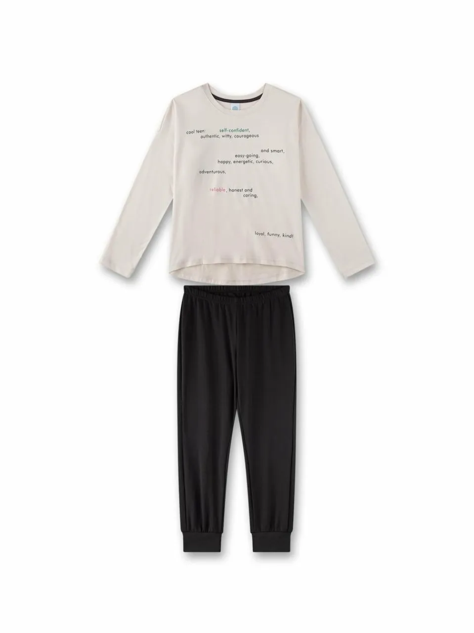 Sanetta Mädchen<Mädchen Pyjama beige bedruckt