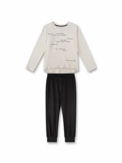 Sanetta Mädchen<Mädchen Pyjama beige bedruckt