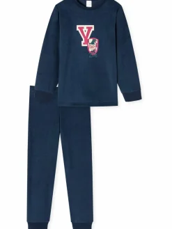 Schiesser Mädchen<Mädchen Pyjama - Cat Zoe Fleece marine bedruckt