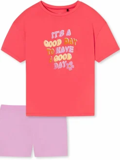 Schiesser Mädchen<Mädchen Pyjama - Organic Cotton rot bedruckt