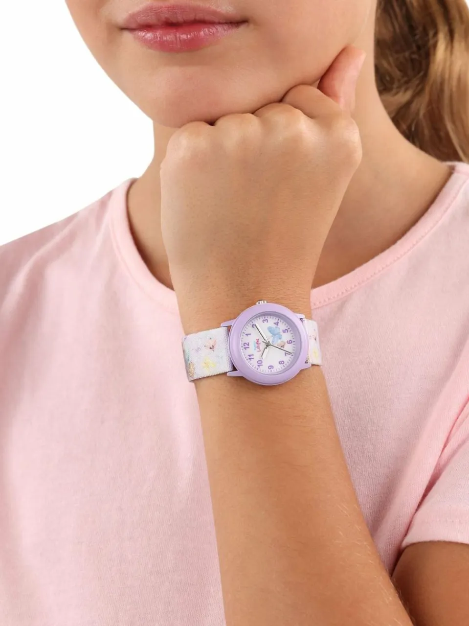 Prinzessin Lillifee Mädchen<Mädchen Quarzuhr weiß uni