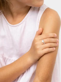 Elli Mädchen<Mädchen Ring silber uni