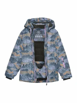ColorKids Mädchen<Mädchen Skijacke blau gemustert