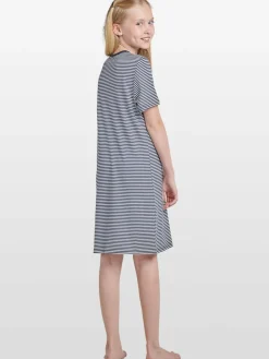 Schiesser Mädchen<Mädchen Sleepshirt - Basic Kids blau bedruckt