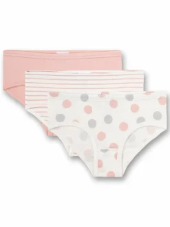 Sanetta Mädchen<Mädchen Slip 3er Pack rosa gestreift