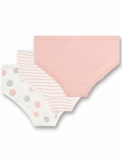 Sanetta Mädchen<Mädchen Slip 3er Pack rosa gestreift