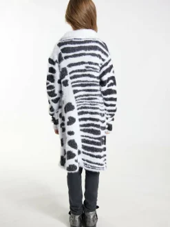 MyMo Mädchen<Mädchen Strickcardigan weiß bedruckt