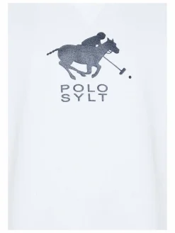 Polo Sylt Mädchen<Mädchen Sweatshirt weiß blau bedruckt