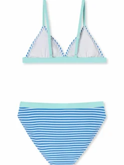 Schiesser Mädchen<Mädchen Triangel-Bikini - Aqua Teens Girl blau gestreift