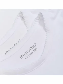 Minymo Mädchen<Mädchen T-Shirt weiß uni